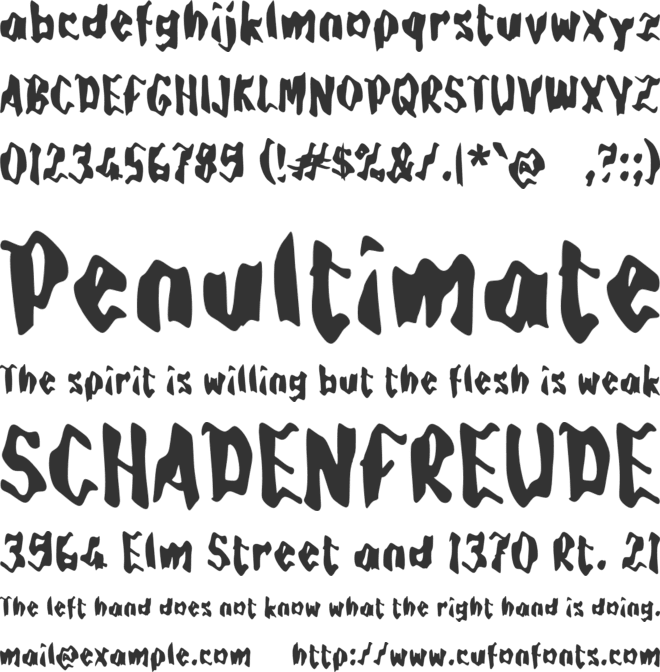 Uripane font preview