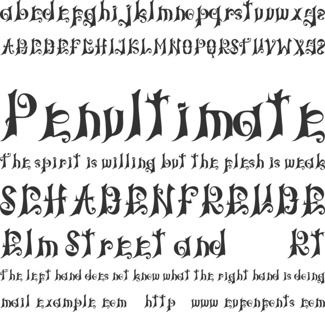 Black Silent font preview