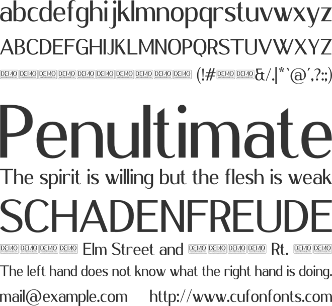 Averilsad font preview