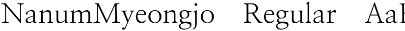 NanumMyeongjo Regular font