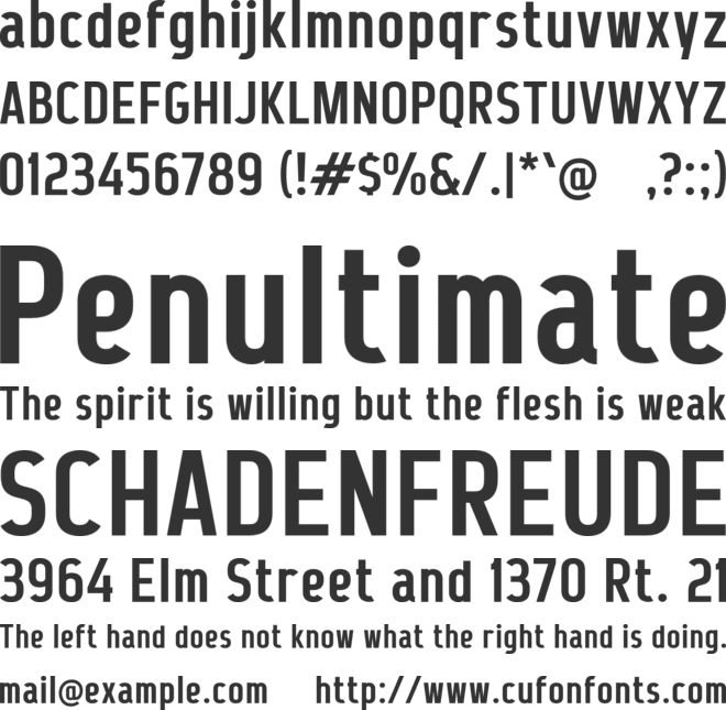 Usia Raya font preview