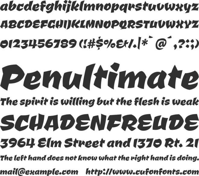 Ceviche One font preview