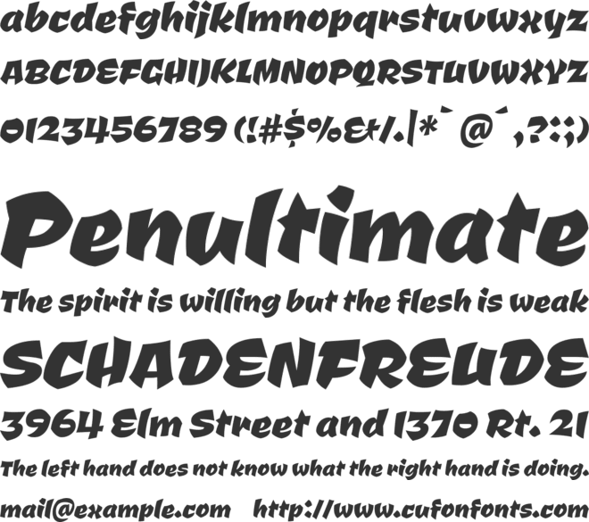 Ceviche One font preview