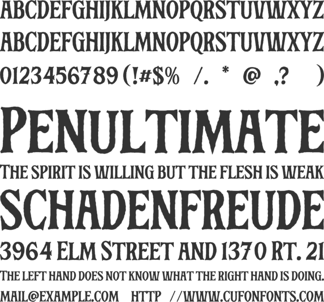 Balverd font preview