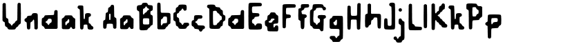 Undak font