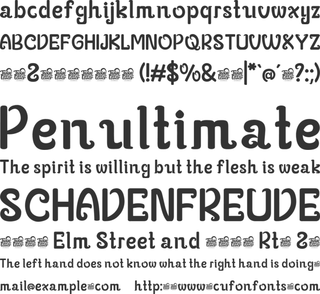 Bumble Charm Trial font preview