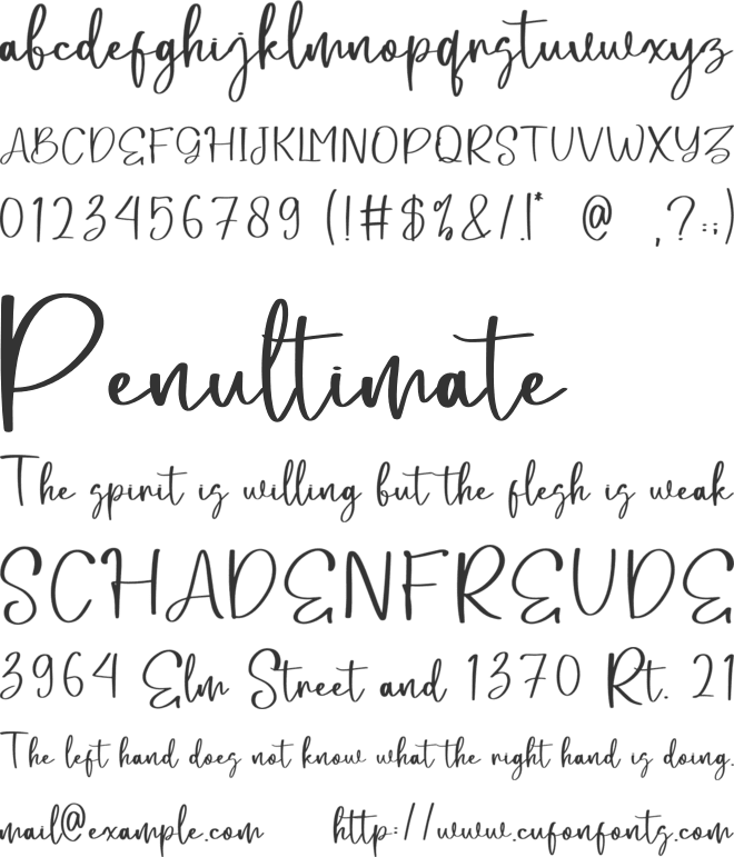 AlleaMikou font preview