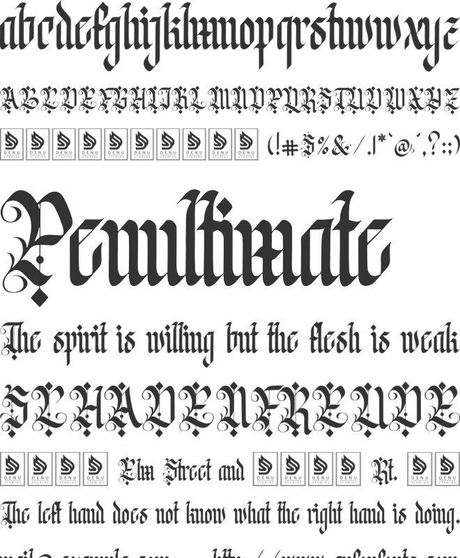 Menttalis font preview