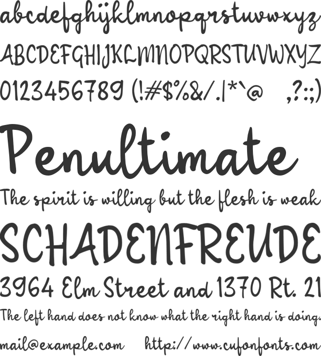 Ucap Syukur font preview