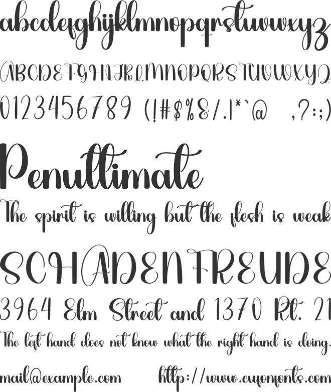 Balentia1 font preview