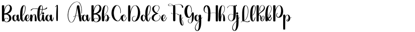 Balentia1 font