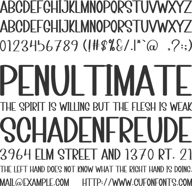 Baby Bunny font preview