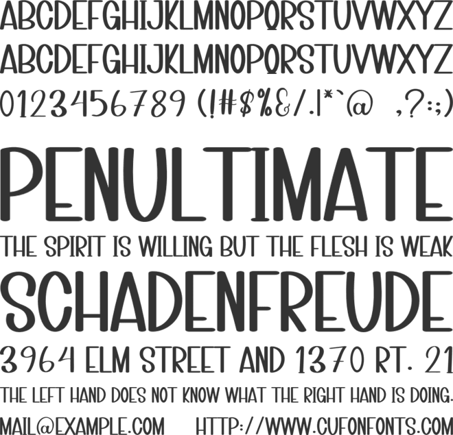 Home Work font preview