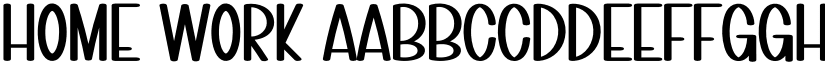 Home Work font