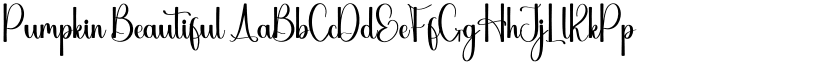 Pumpkin Beautiful font