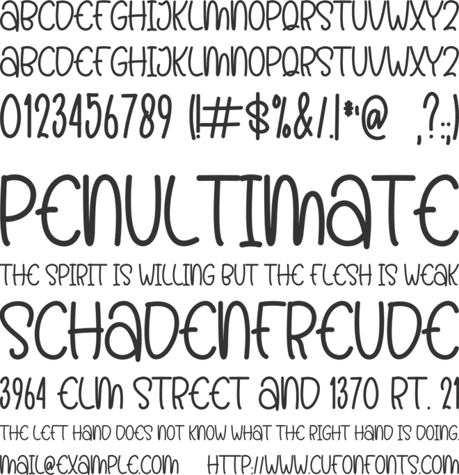 Christmas Hanmade font preview