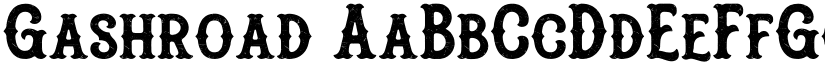 Gashroad font
