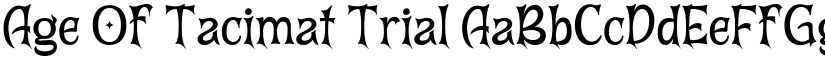 Age Of Tacimat Trial font