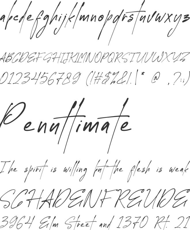 Habomika font preview