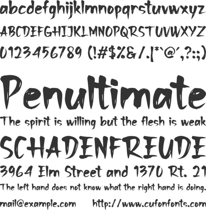 SPIRIT TIMOR font preview