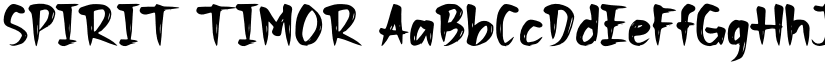 SPIRIT TIMOR font