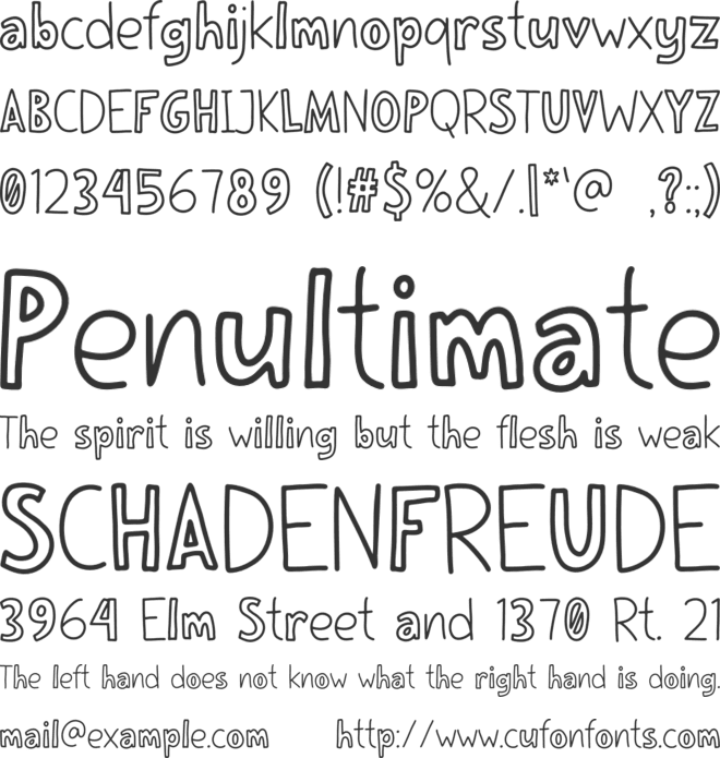 Sunshine font preview