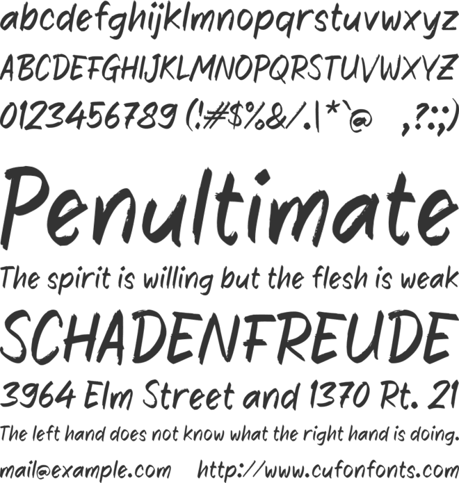 Ubakezo font preview