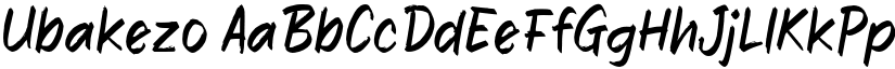 Ubakezo font