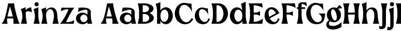 Arinza font