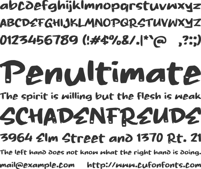 Udiyeon font preview