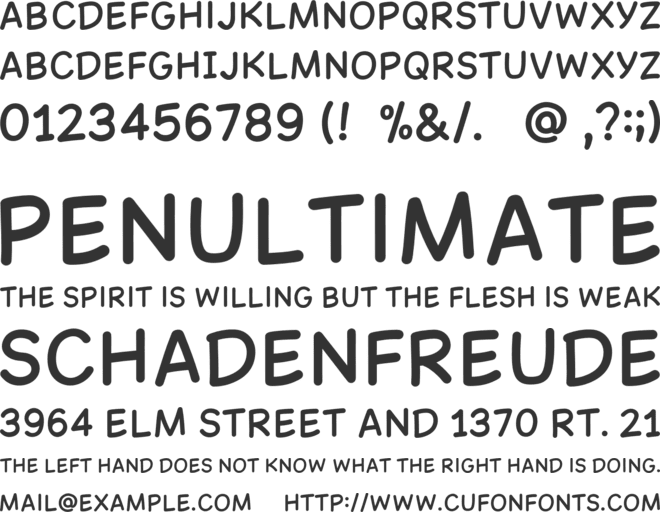 QR Comic Beta font preview