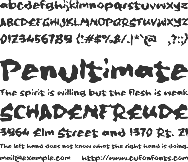 Ubaseon font preview