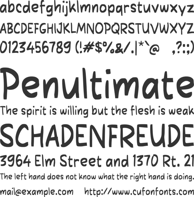 Uliamesta font preview