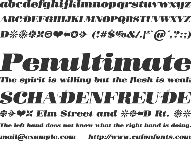 Donaire It font preview
