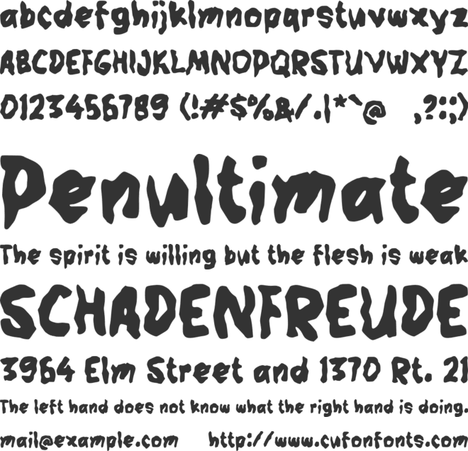 Ubastone font preview