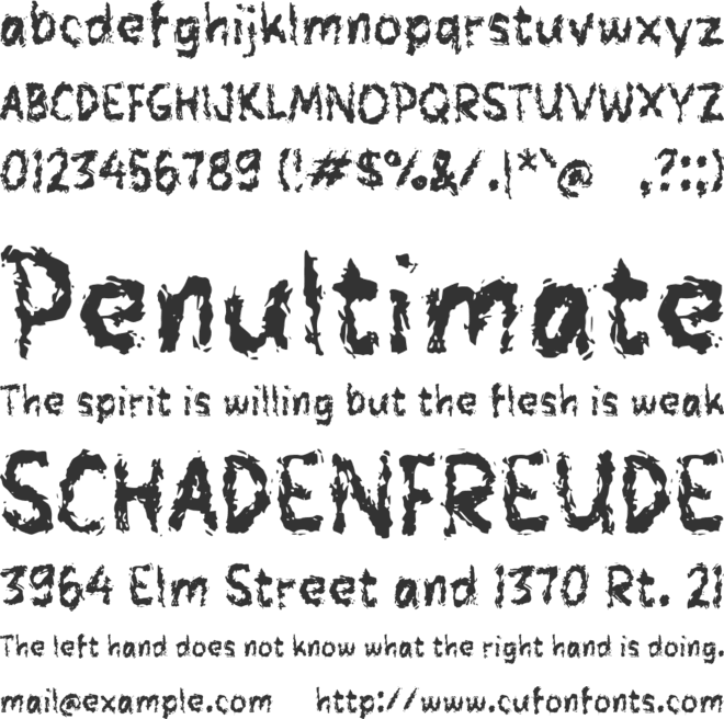 Urboneza font preview