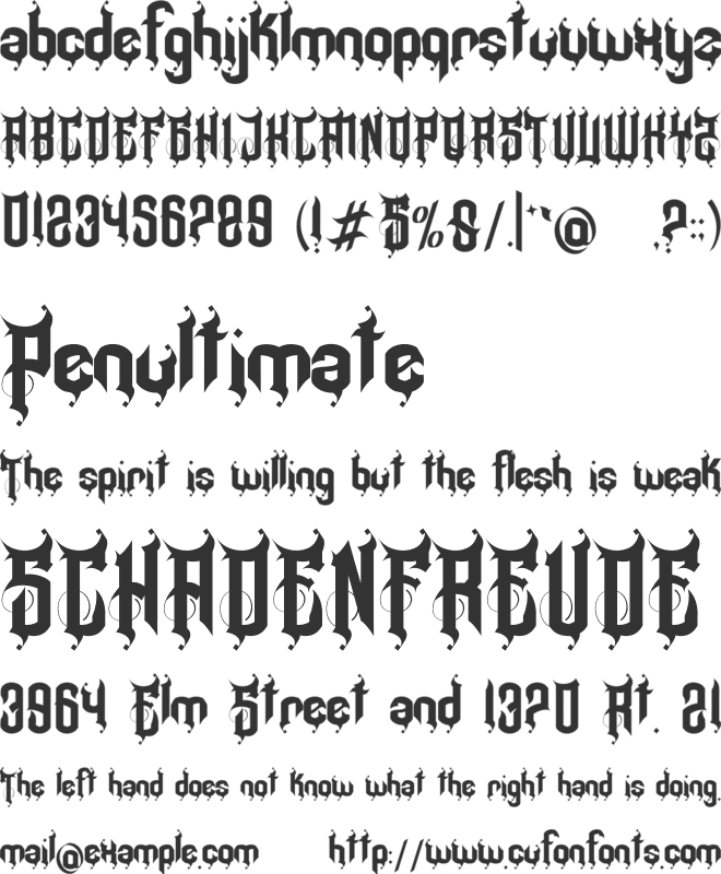 Vhamoku font preview