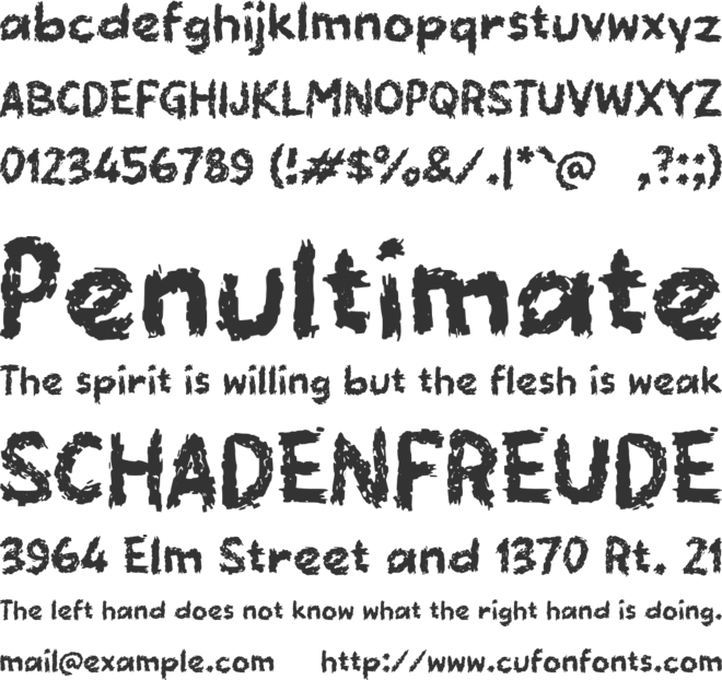 Ugalera font preview