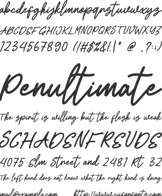 Manttanbia font preview