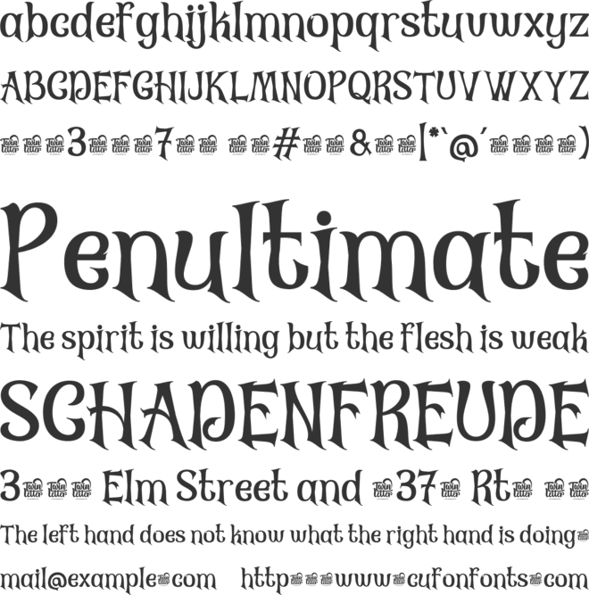 Khan Blade Trial font preview