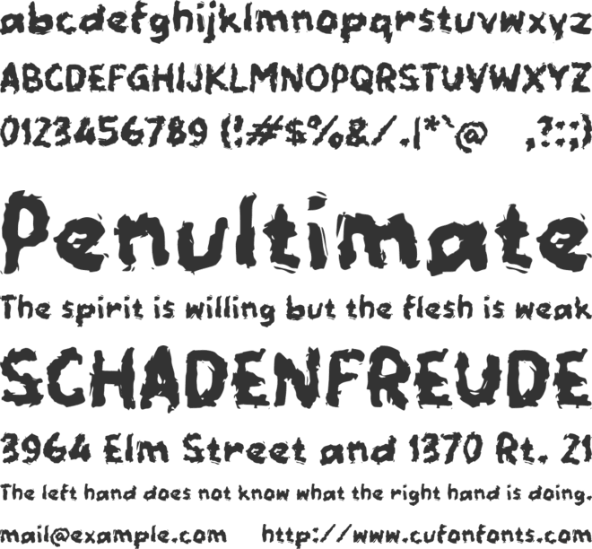 Ulastro font preview