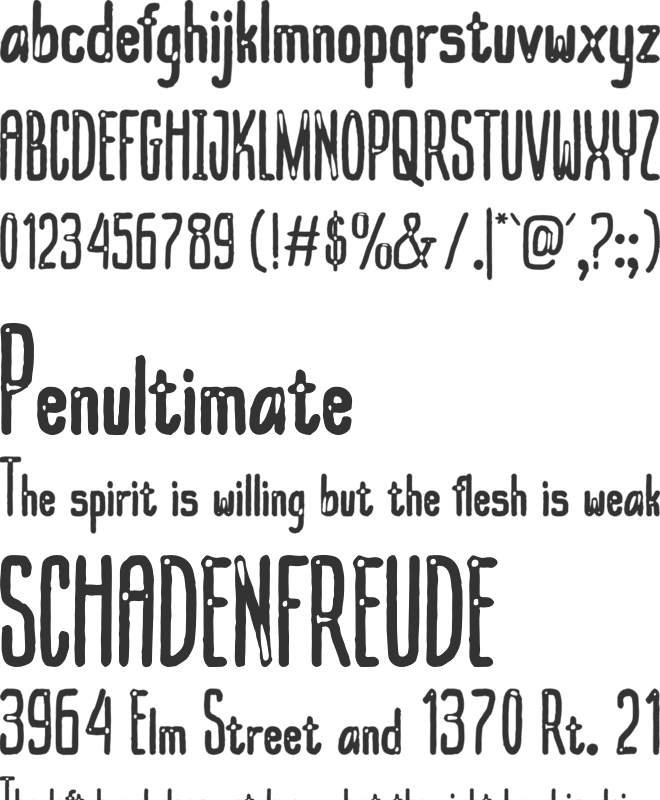 Late Hero font preview