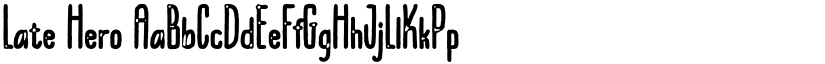 Late Hero font