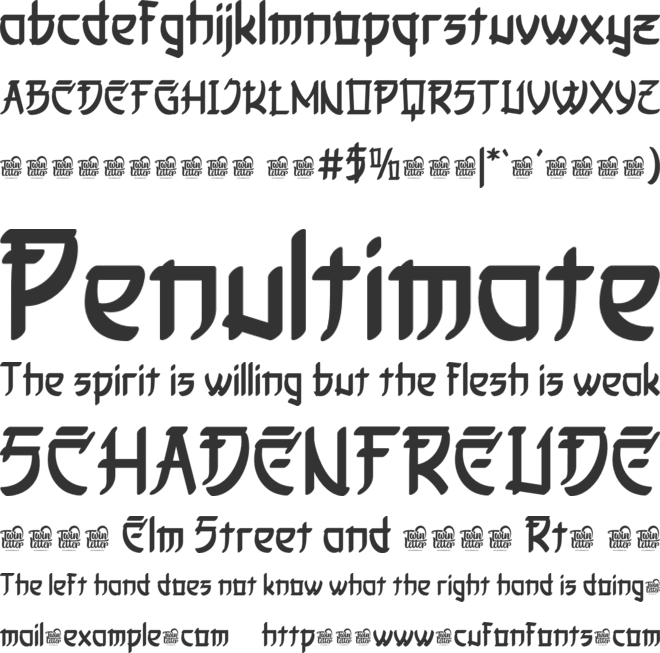 Shirouga Trial font preview