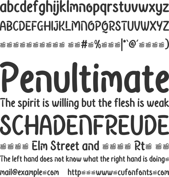 Watu Carank Trial font preview