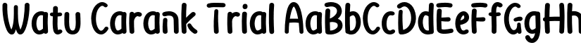 Watu Carank Trial font
