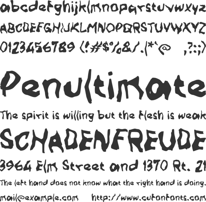 Ufigrom font preview