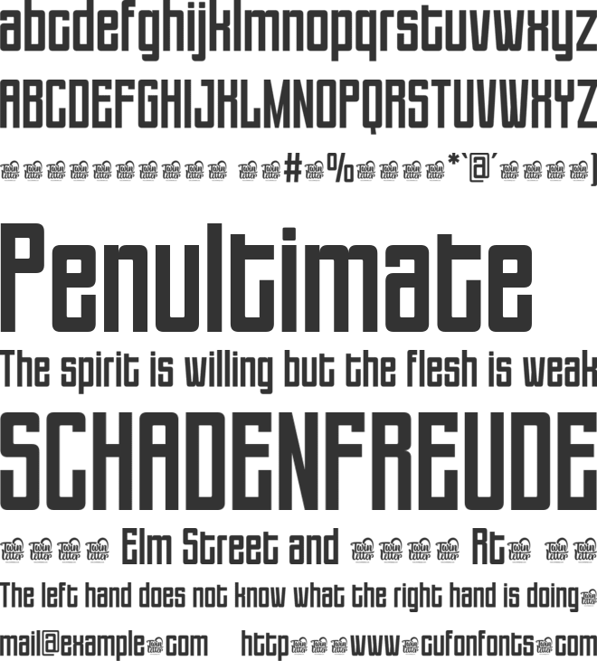 Throlacon Trial font preview