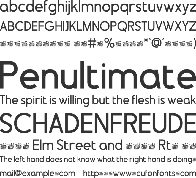 Boncei Trial font preview
