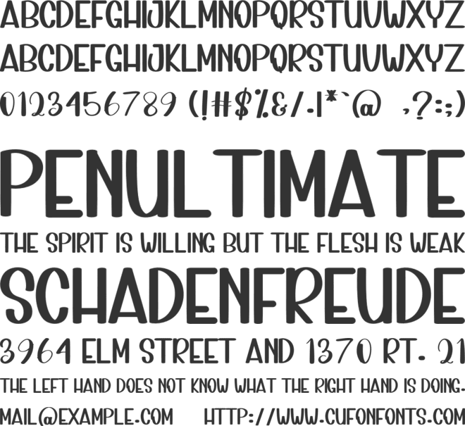 Volley font preview
